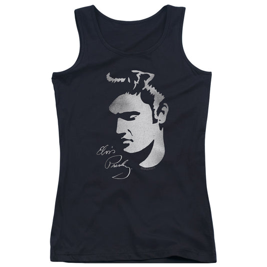 Elvis Presley Simple Face Womens Tank Top Shirt Black