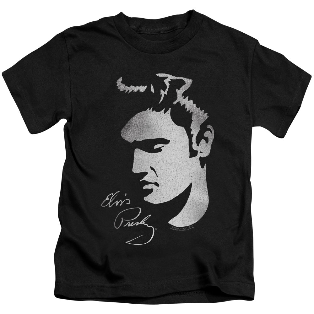 Elvis Presley Simple Face Juvenile Kids Youth T Shirt Black 
