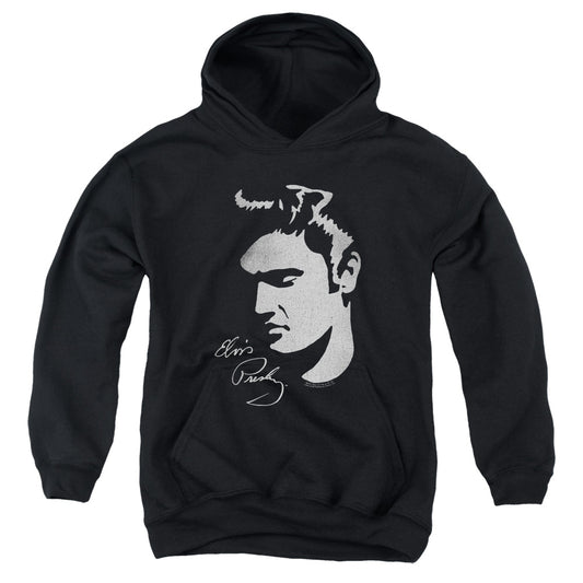 Elvis Presley Simple Face Kids Youth Hoodie Black