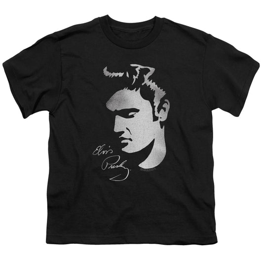 Elvis Presley Simple Face Kids Youth T Shirt Black