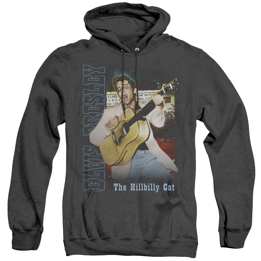 Elvis Presley Memphis Mens Heather Hoodie Black Officially Licensed