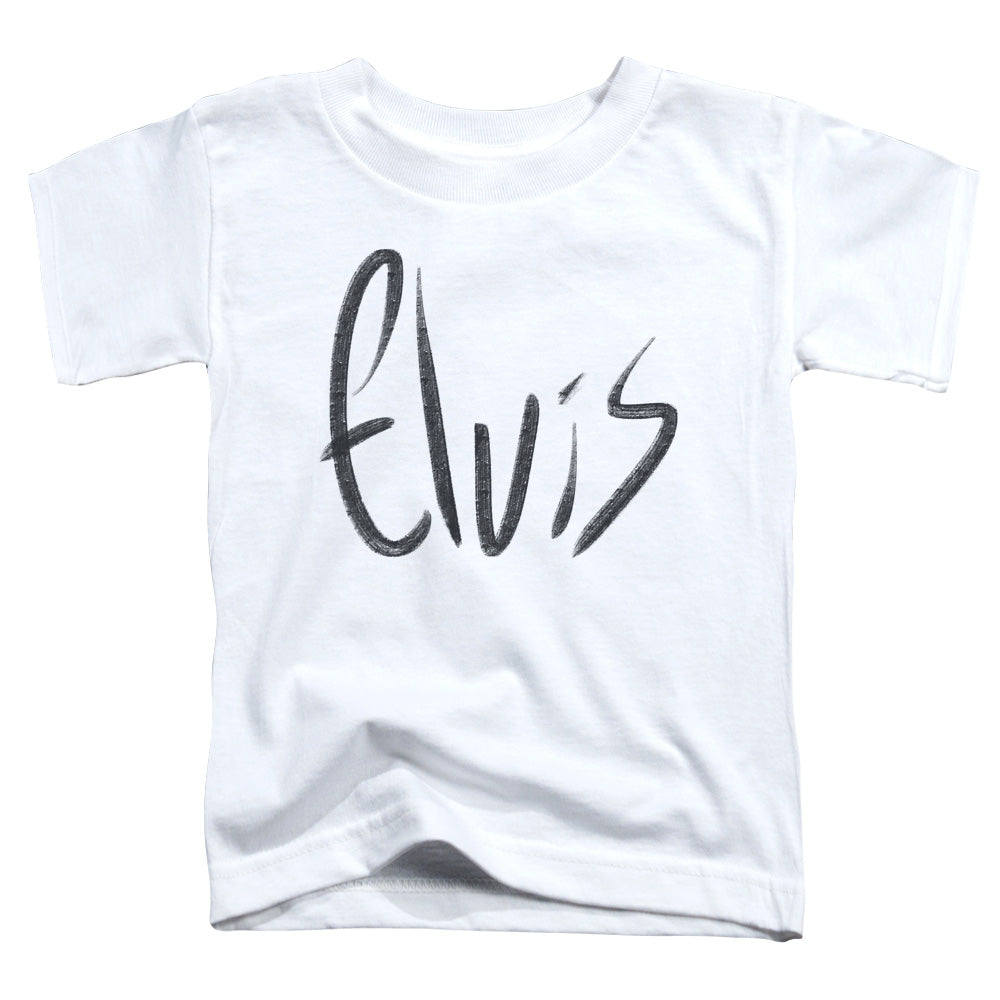 Elvis Presley Sketchy Name Toddler Kids Youth T Shirt White
