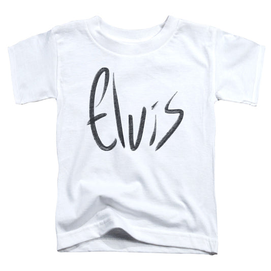 Elvis Presley Sketchy Name Toddler Kids Youth T Shirt White