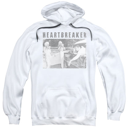 Elvis Presley Heartbreaker Mens Hoodie White