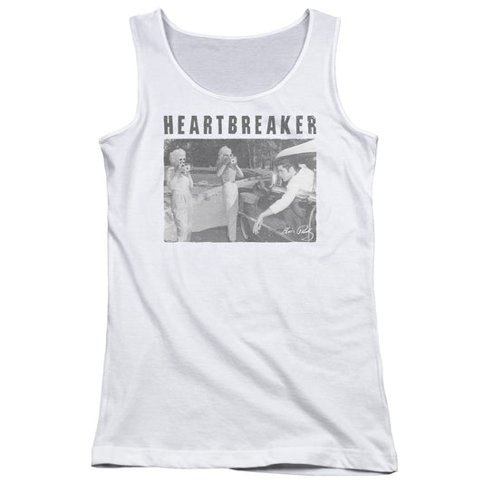 Elvis Presley Heartbreaker Womens Tank Top Shirt White