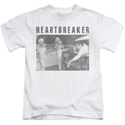 Elvis Presley Heartbreaker Juvenile Kids Youth T Shirt White 