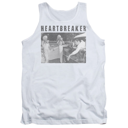 Elvis Presley Heartbreaker Mens Tank Top Shirt White