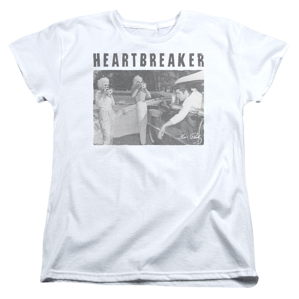 Elvis Presley Heartbreaker Womens T Shirt White