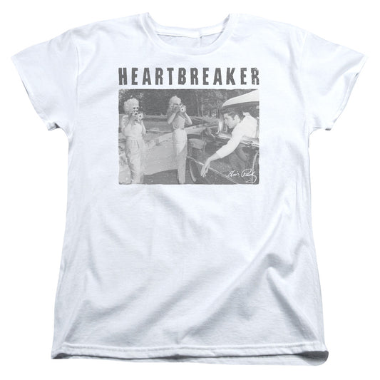 Elvis Presley Heartbreaker Womens T Shirt White