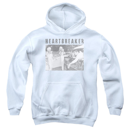 Elvis Presley Heartbreaker Kids Youth Hoodie White