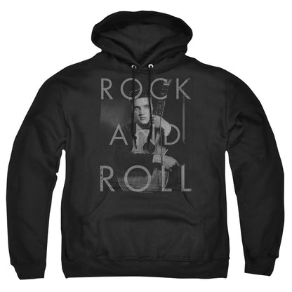 Elvis Presley Rock And Roll Mens Hoodie Black Officially Licensed