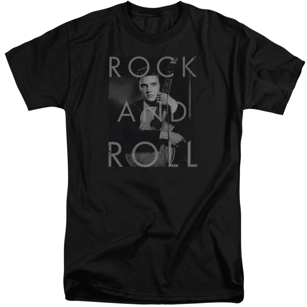 Elvis Presley Rock and Roll Mens Tall T Shirt Black