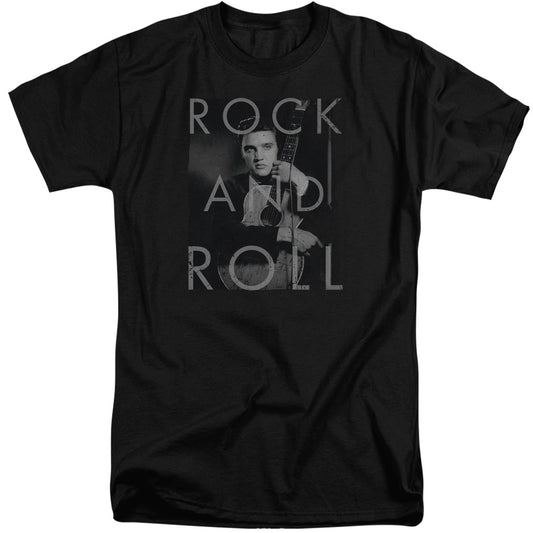 Elvis Presley Rock and Roll Mens Tall T Shirt Black