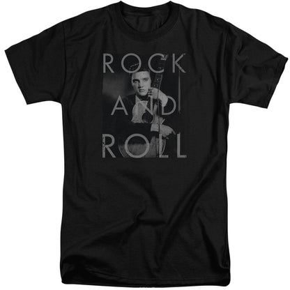 Elvis Presley Rock And Roll Mens Tall T Shirt Black Officially Licensed