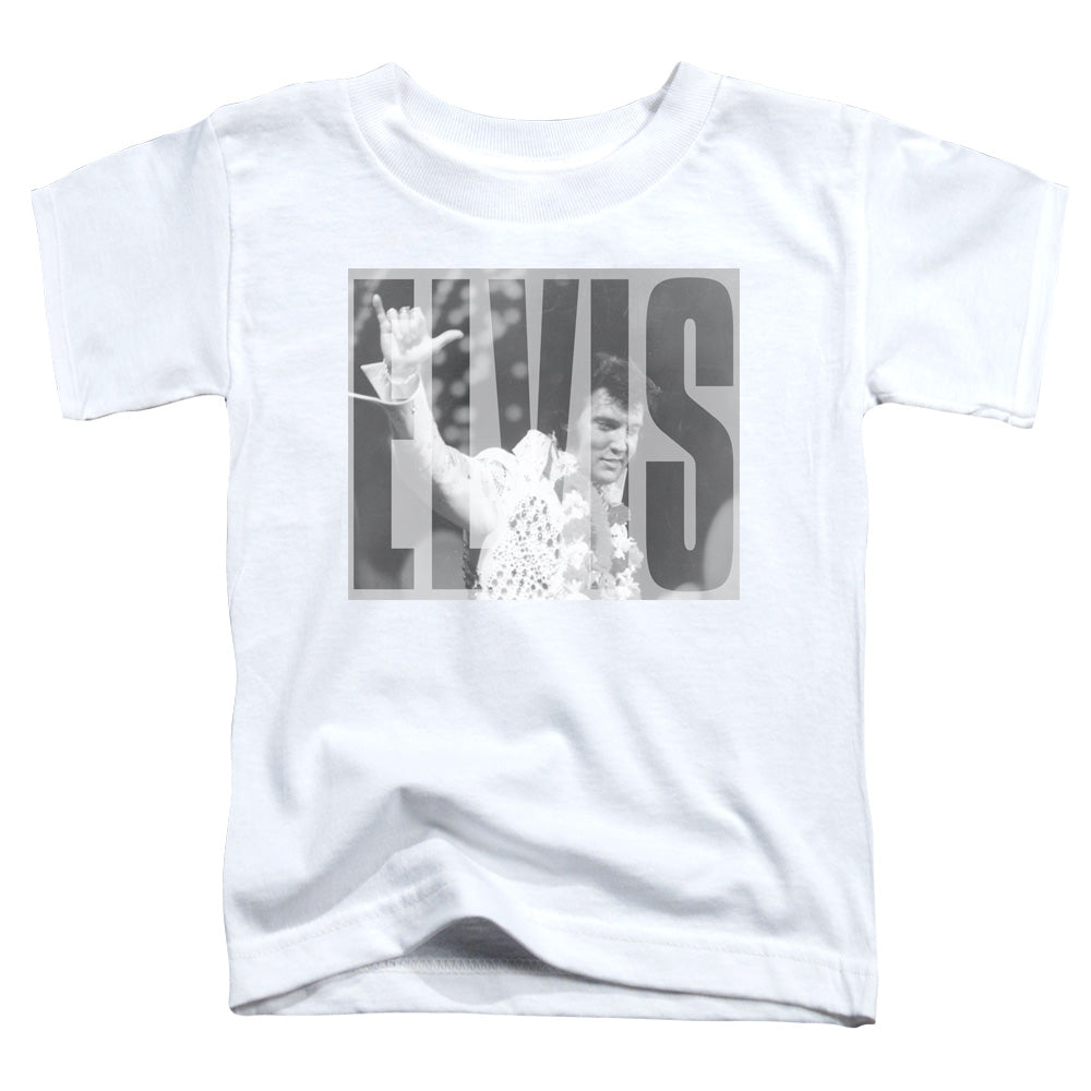 Elvis Presley Aloha Gray Toddler Kids Youth T Shirt White