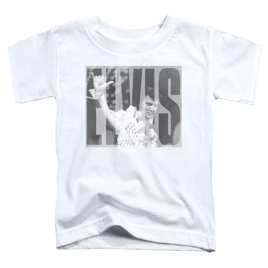 Elvis Presley Aloha Gray Toddler Kids Youth T Shirt White