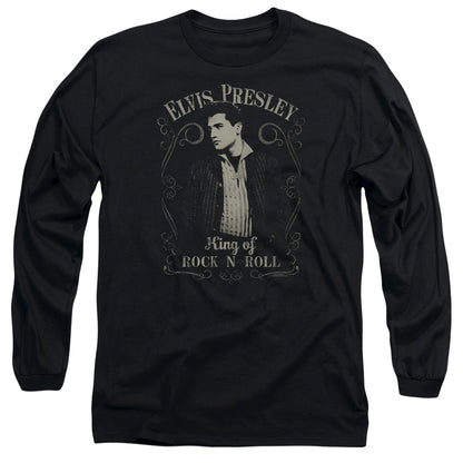 Elvis Presley Rock Legend Mens Long Sleeve Shirt Black