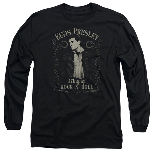 Elvis Presley Rock Legend Mens Long Sleeve Shirt Black