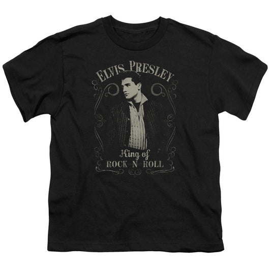 Elvis Presley Rock Legend Kids Youth T Shirt Black