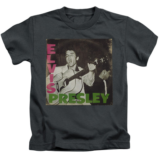 Elvis Presley First Lp Juvenile Kids Youth T Shirt Charcoal 