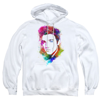 Elvis Presley Watercolor King Mens Hoodie White Officially Licensed