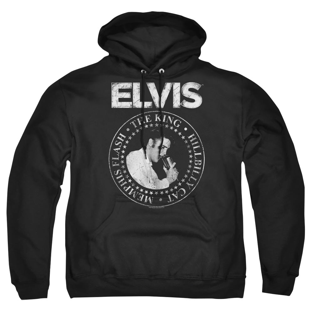 Elvis Presley Rock King Mens Hoodie Black Officially Licensed
