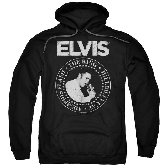 Elvis Presley Rock King Mens Hoodie Black