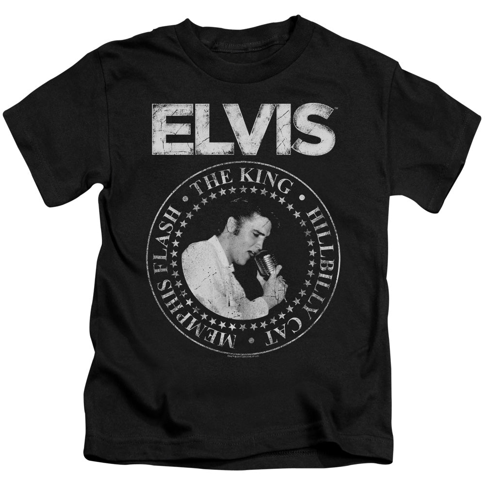 Elvis Presley Rock King Juvenile Kids Youth T Shirt Black 