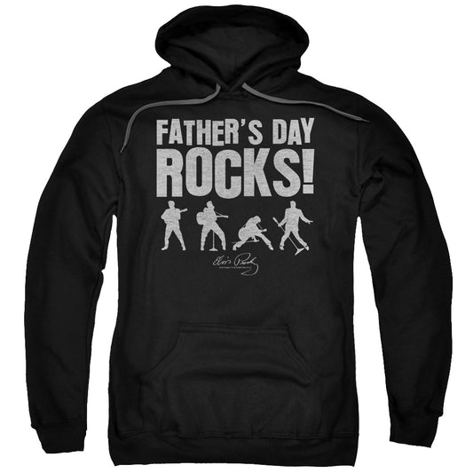 Elvis Presley Fathers Day Rocks Mens Hoodie Black