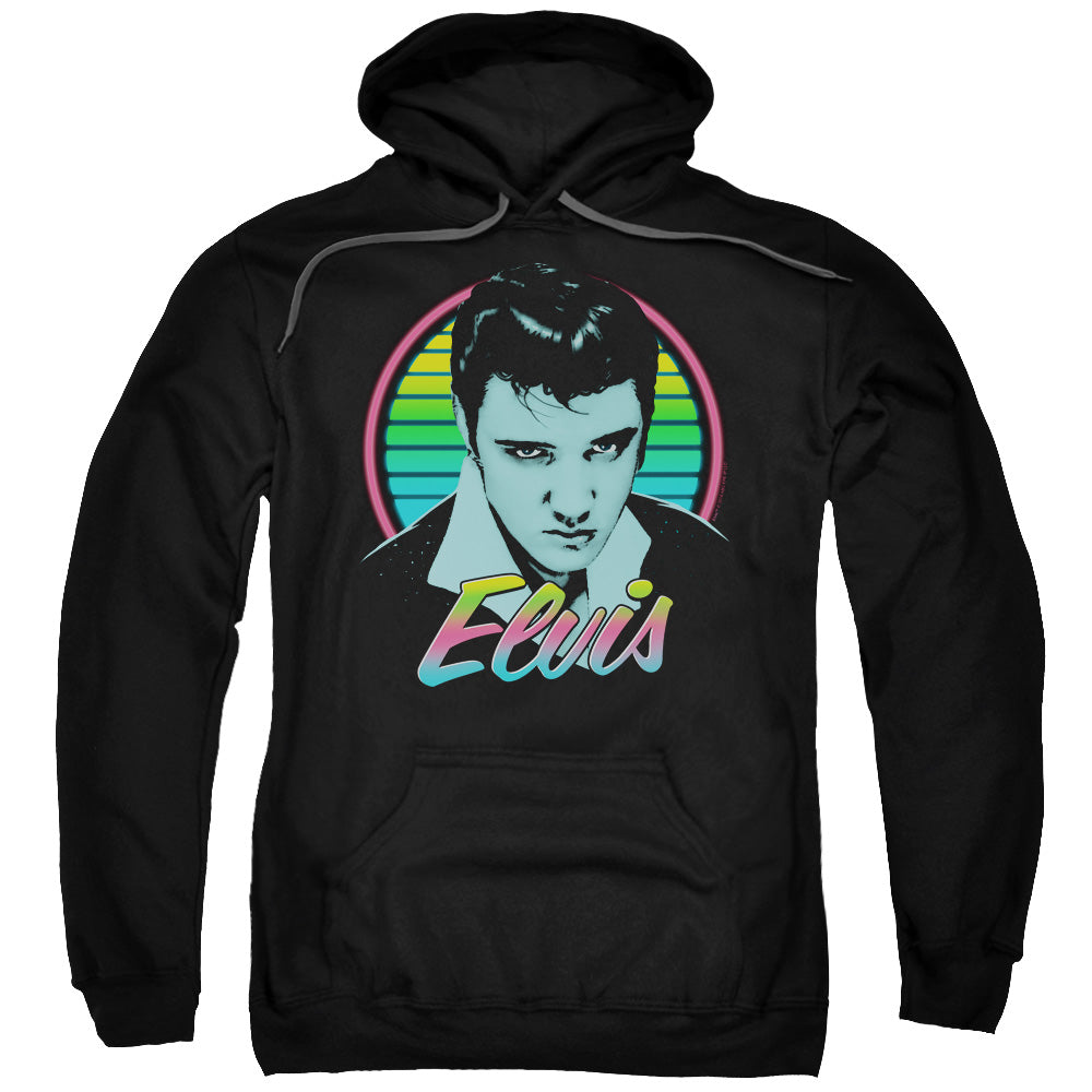 Elvis Presley Neon King Mens Hoodie Black