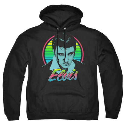 Elvis Presley Neon King Mens Hoodie Black Officially Licensed