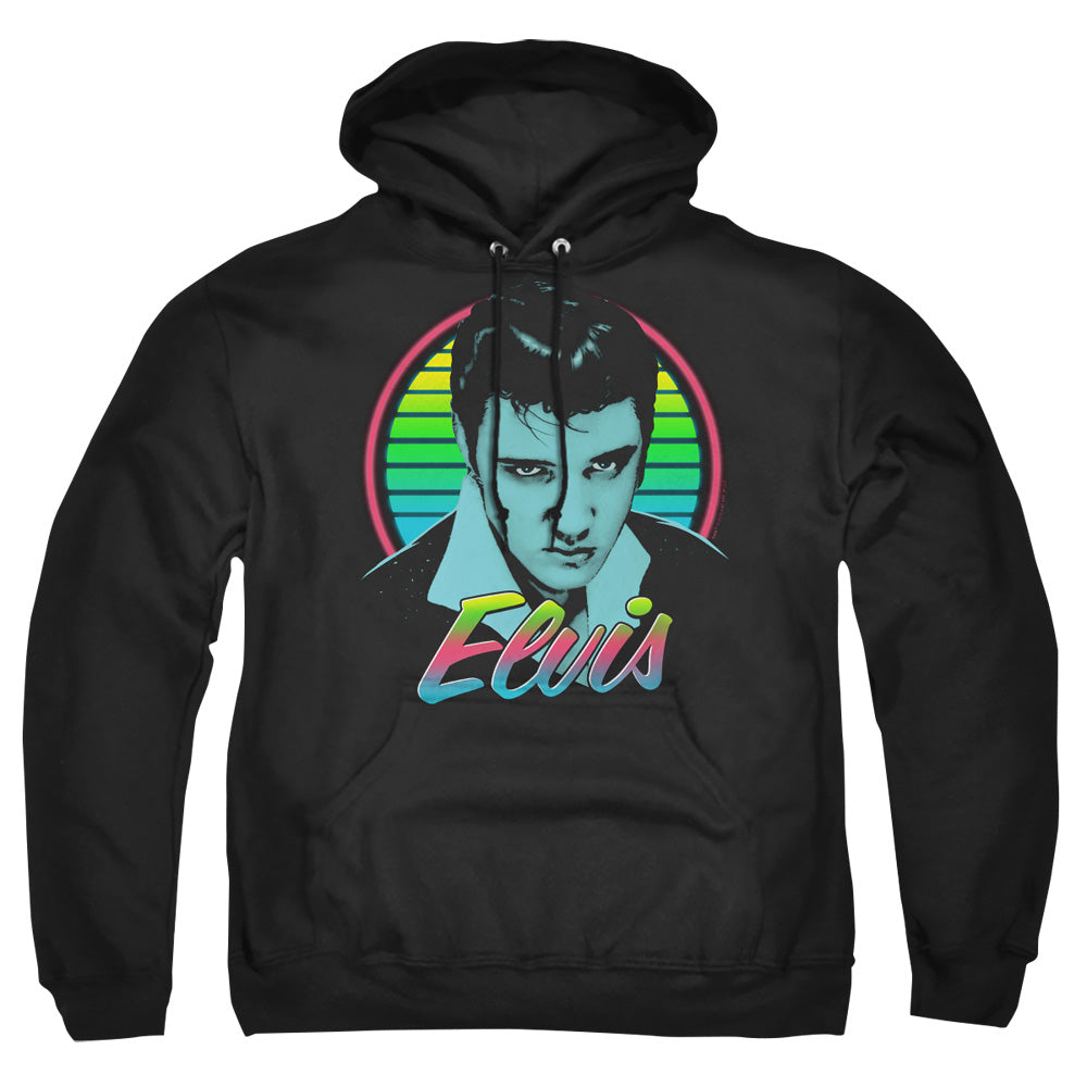 Elvis Presley Neon King Mens Hoodie Black Officially Licensed