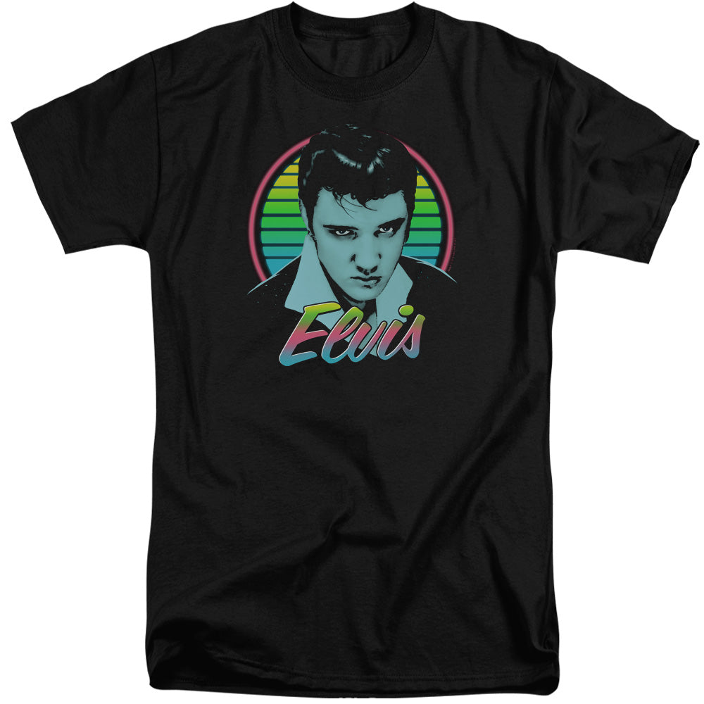 Elvis Presley Neon King Mens Tall T Shirt Black