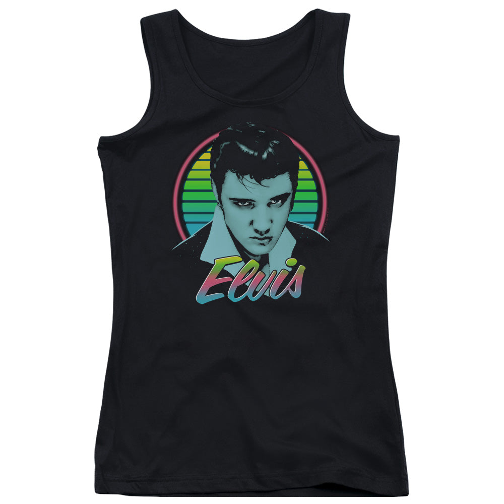 Elvis Presley Neon King Womens Tank Top Shirt Black