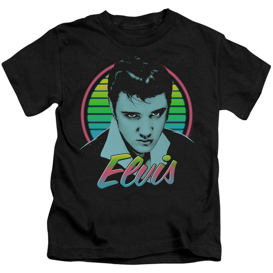 Elvis Presley Neon King Juvenile Kids Youth T Shirt Black 