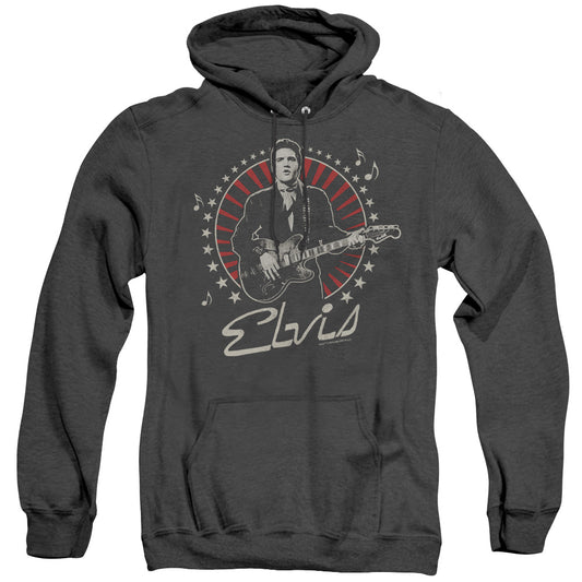 Elvis Presley Stars Mens Heather Hoodie Black Officially Licensed