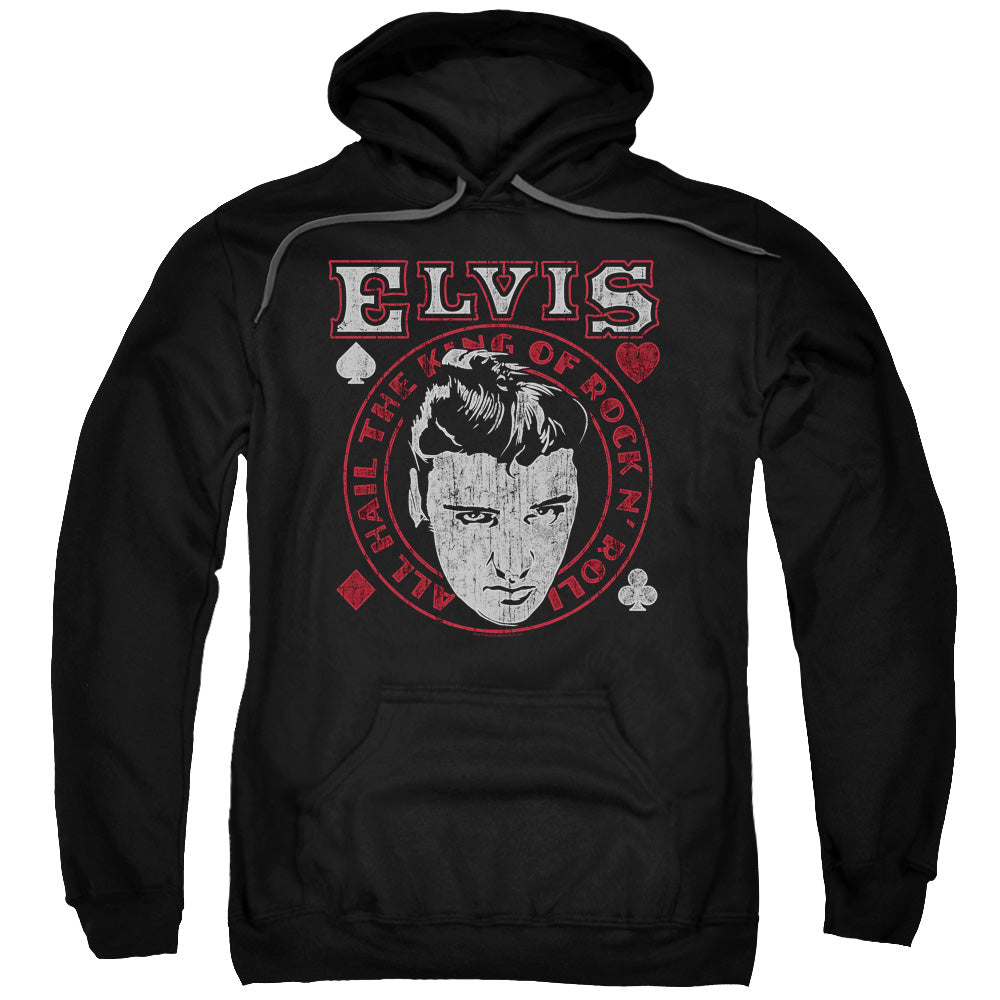 Elvis Presley Hail the King Mens Hoodie Black