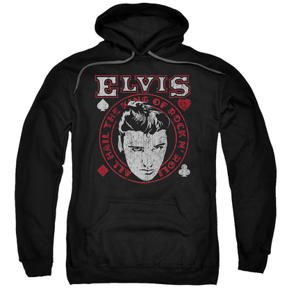 Elvis Presley Hail the King Mens Hoodie Black
