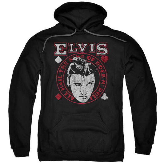 Elvis Presley Hail the King Mens Hoodie Black