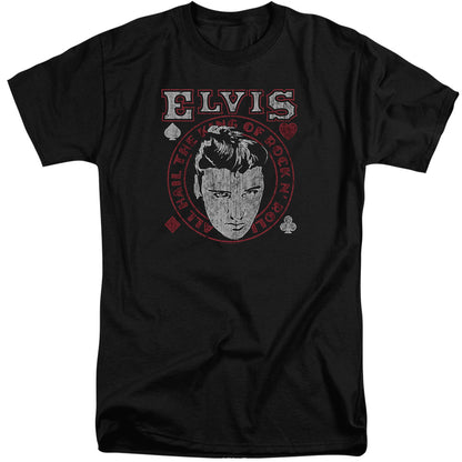 Elvis Presley Hail The King Mens Tall T Shirt Black Officially Licensed