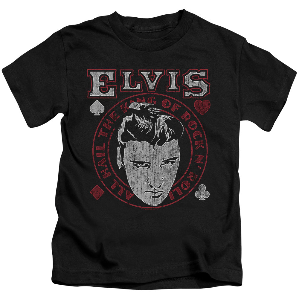 Elvis Presley Hail the King Juvenile Kids Youth T Shirt Black 