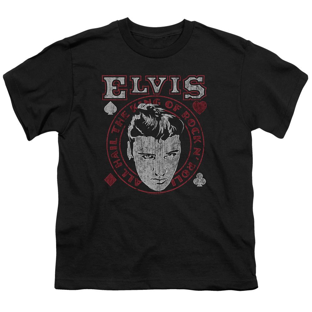 Elvis Presley Hail the King Kids Youth T Shirt Black