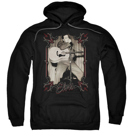 Elvis Presley Elvis Pinstripes Mens Hoodie Black