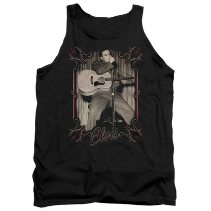 Elvis Presley Elvis Pinstripes Mens Tank Top Shirt Black