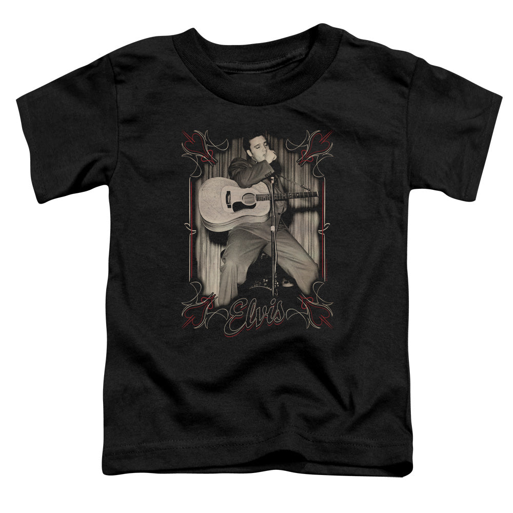 Elvis Presley Elvis Pinstripes Toddler Kids Youth T Shirt Black