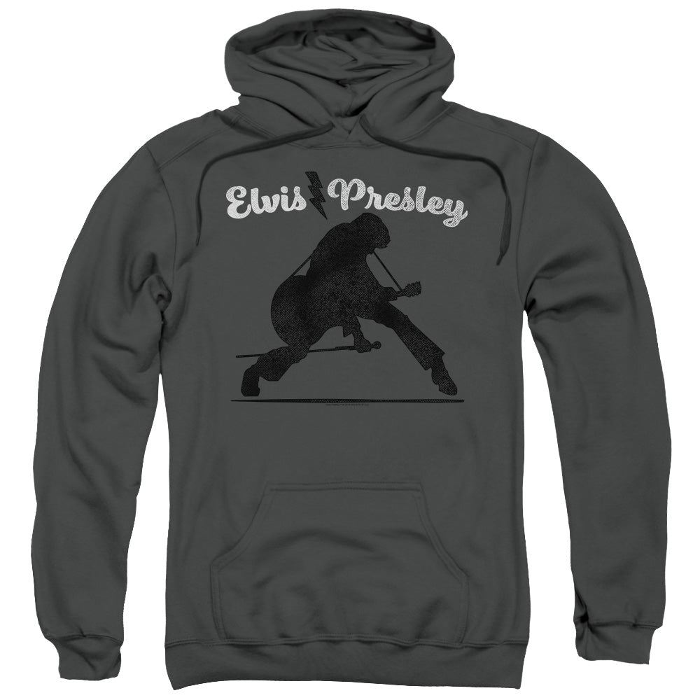 Elvis Presley Overprint Mens Hoodie Charcoal