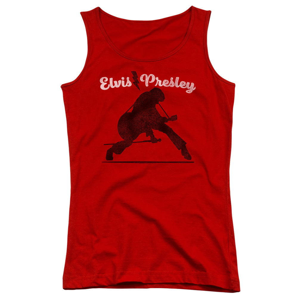 Elvis Presley Overprint Womens Tank Top Shirt Red