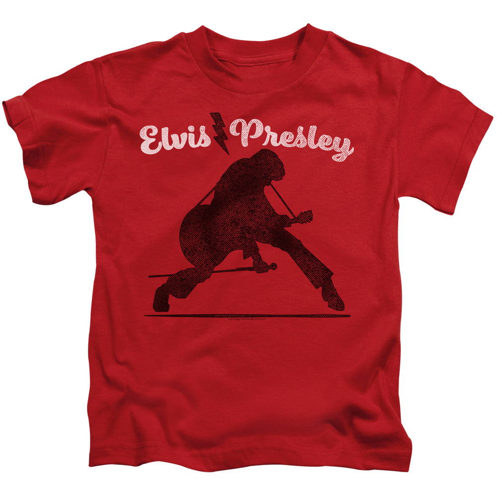 Elvis Presley Overprint Juvenile Kids Youth T Shirt Red 