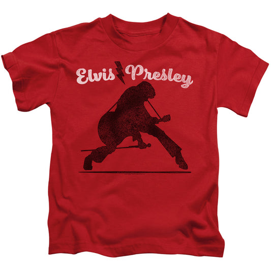 Elvis Presley Overprint Juvenile Kids Youth T Shirt Red 