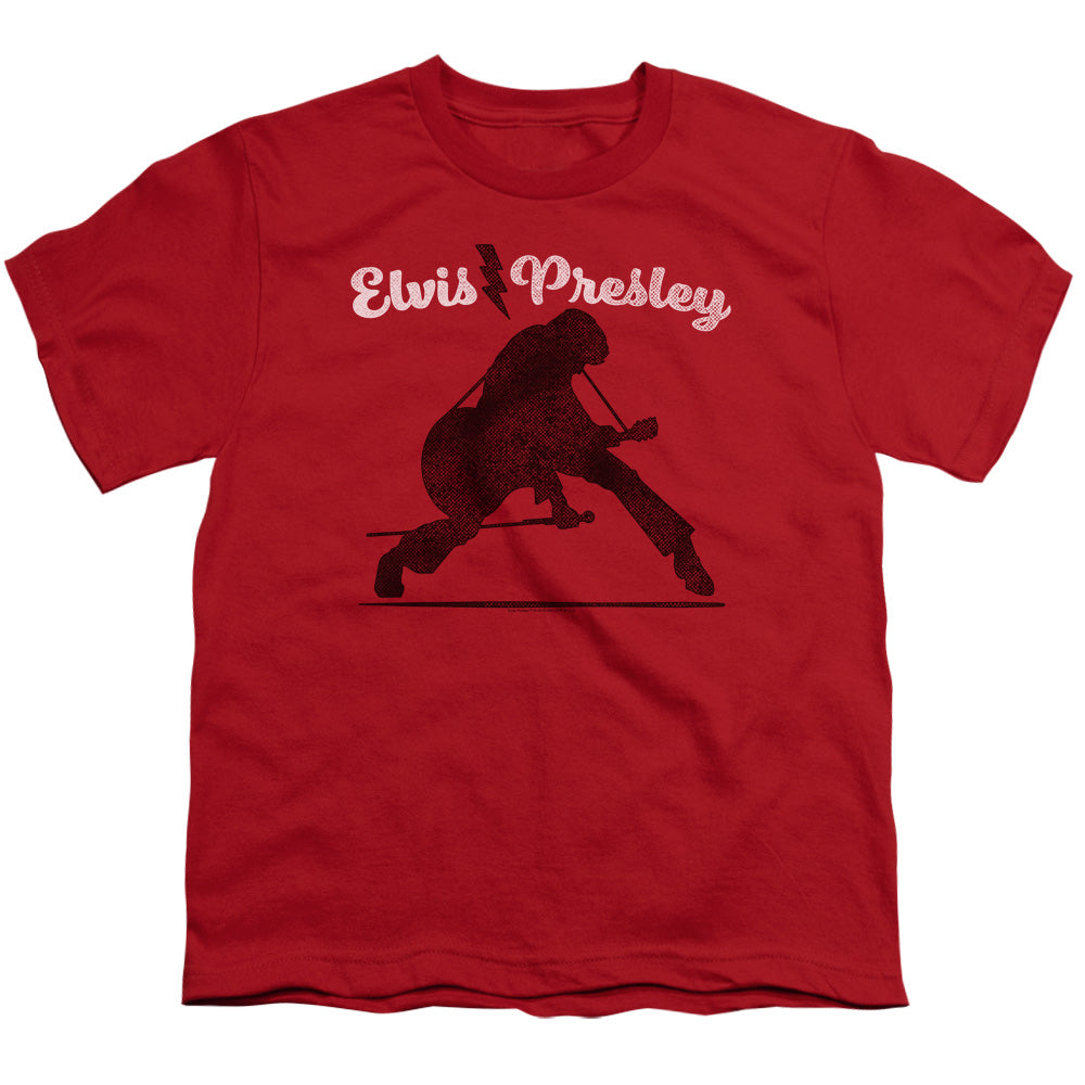Elvis Presley Overprint Kids Youth T Shirt Red